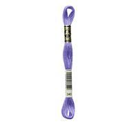 DMC 117-340 Mouline Stranded Coton Six brins Fil à broder Filetage, Medium Blue Violet, 8 m