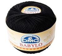 DMC Fil à crocheter Babylo Gross. 10 — Idéal pour la déco et les vêtements — Col. 310 Noir