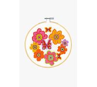 DMC Bright Floral Kit - Fleurs et Papillons, Coton, Coloris Assortis