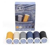 DMC Coffret Fil Denim Bleu 6×100m - Réf. 3023B(...) - Bleu (Denim) Bleu (Denim)