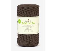 DMC Garn – Fil coton Eco Vita 4 – Coton recyclé, étiquettes à planter – 250 g / 200 m – 112 Marron