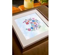 DMC - Demi-lune florale par Marie-Dominique Procureur Kit de point de croix intermédiaire