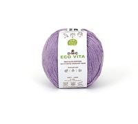 DMC - Eco Vita fil de coton recyclé tricot et crochet, fil tubulaire 100% recyclé | Idéal pour le tricot et le crochet | 100 g- 250 m