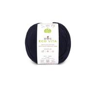 DMC Garn – Fil de coton recyclé Eco Vita – Tubulaire 100% recyclé 100 g/250 m – 07 Bleu Nuit