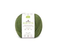DMC Garn Fil coton recyclé Eco Vita – pour tricot et crochet – 100 g/250 m – Vert 018 (Palmier)