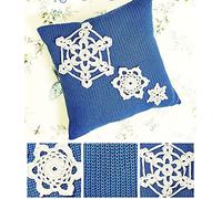 DMC Festive Coussin au Crochet Motif Flocon de Neige, Carte, Multicolore