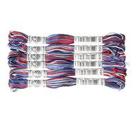 DMC Fil à broder en coton 4512 Bleu/rouge 8 m