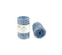 DMC - Fil à tricoter Eco Vita 4, coton recyclé, étiquettes à planter, 250 g/200 m, 177 Bleu