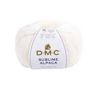 DMC Fil à tricoter Sublime Alpaca – Pelote laine et alpaga – Luxe et douceur – 119 Blanc