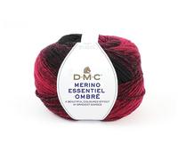 DMC Garn Laine Merino Essentiel Ombre 150 g 1001 Rouge et Noir