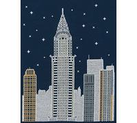 DMC "Glow in The d'Architecture New York by Night kit de Point de Croix, Multicolore