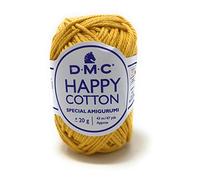 DMC Garn Coton Happy Cotton Spécial Amigurumi très doux 100% coton Pelote 20 g 43 m 794 Jaune