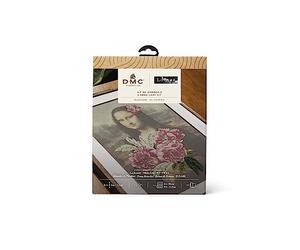 DMC - Inspiré par Mona Lisa et les branches de pivoine, Leonard de Vinci et P.J Redouté, Le Louvre, kit de broderie avancé