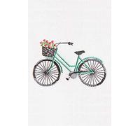 DMC - Kit Broderie Traditionnelle - Bicyclette | Contient la toile imprimée, l'aiguille et le fil nécessaire | Niveau avancé