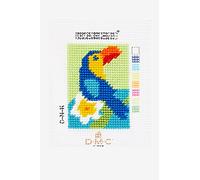 DMC - Kit canevas - Le Toucan au demi-point | Niveau facile - 13 x 18 cm