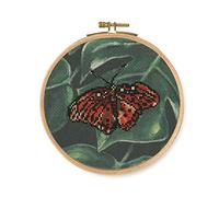 DMC Kit Papillon Rouge, Tissu Coton, Coloris Assortis, Small