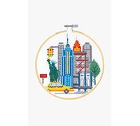 DMC - Kit Point de croix New York | Kit complet : Toile, Tambour, Fils à broder, aiguille et insctructions complètes | Niveau intermédiaire
