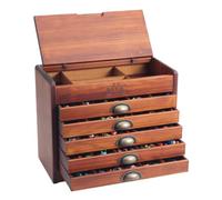 DMC L'armoire en bois exclusive est remplie de 500 fils à broder. Un merveilleux cadeau pour vous-même ou pour d'autres personnes à un prix super économique