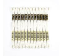 DMC - Lot 12 échevettes, Fil à Broder Mouliné 117MC, 100% Coton - s'adapte à Toutes Techniques et Tous Supports, idéal Point de Croix (Blanc cassé 3865)