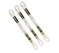 DMC Garn – Lot de 3 échevettes Mouliné 117MC – Fil à broder 100% coton – Blanc cassé