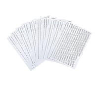DMC Lot de 10 autocollants numérotés pour la classification des lettres Outil de couture Blanc Noir Blanc