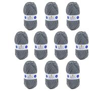 DMC - Lot de 10 pelotes - Fil à tricoter Knitty 4 - Explications incluses | Agréable à tricoter - Très belle qualité | Pelotes de 50 g - 140 m | 10 coloris disponibles