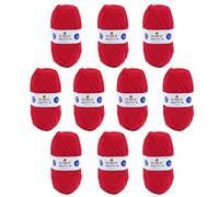 DMC - Lot de 10 pelotes - Fil à tricoter Knitty 4 - Explications incluses | Agréable à tricoter - Très belle qualité | Pelotes de 50 g - 140 m | 10 coloris disponibles