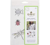DMC - Magic Paper - Insect Collection en broderie traditionnelle | 1 feuille magique A5 - autocollante, repositionnable, soluble | Customisation facile et rapide