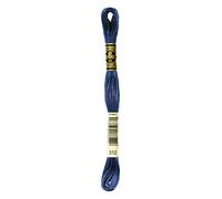 DMC Garn Fil à broder Mouliné 117-312 – coton 6 brins, bleu foncé, 8 m