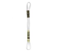 DMC Garn Coton à broder Mouliné Spécial – 6 brins Blanc – Lot de 12 paquets (8 m)