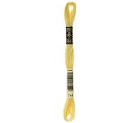 DMC Garn – Fil à broder Mouliné Spécial – 100% coton, 6 brins, 7,95 m – Jaune pâle, lot de 12