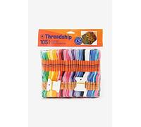 DMC - Pack de 105 échevettes monobrin (9 m par échevette) - 100% coton - Couleurs assorties - Fil à broder | Idéal point de croix, bracelet brésilien, loisirs créatifs