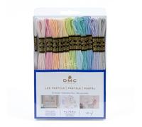 DMC Garn - Fils à broder Mouliné Spécial 117MC - 100% coton, 12 échevettes pastels 4 m