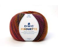 DMC Garn Fil à tricoter Pirouette – effet multicolor – chaud, doux, léger – 200 g, 500 m, 10 coloris