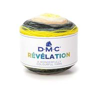 DMC - Révélation - Fil à tricoter multicolore léger, idéal pour des étoles et foulards tendances | 150 g - 520 m | Aiguilles et crochet n°4