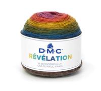 DMC - Révélation - Fil à tricoter multicolore léger, idéal pour des étoles et foulards tendances | 150 grammes - 520 m | Aiguilles et crochet n°4