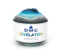 DMC - Révélation - Fil à tricoter multicolore léger, idéal pour des étoles et foulards tendances | 150 g - 520 m | Aiguilles et crochet n°4