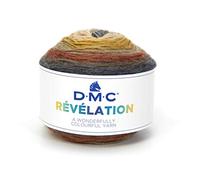 DMC - Révélation - Fil à tricoter multicolore léger, idéal pour des étoles et foulards tendances | 150 g - 520 m | Aiguilles et crochet n°4