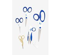 DMC - Set ciseaux multi usages | 5 paires - Ciseaux pour broderie, couture, bricolage et utilisation quotidienne | Coupe fil | Ciseau cigogne plaqué or - Lame en acier - Prise en main souple