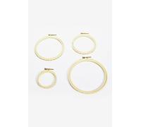 DMC Tambour A Broder Peint Rond 10.5cm Tambours à Broder Rond, Bois, Jaune, 10, 5 x 1, 5 x 10, 5 cm