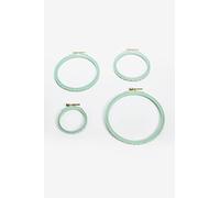 DMC Tambour A Broder Peint Rond 10.5cm Tambours à Broder Rond, Bois, Turquoise, 10, 5 x 1, 5 x 10, 5 cm