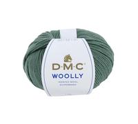DMC – Pelote de laine Woolly 100% mérinos 50 g, douce pour peaux sensibles – 087 Vert fumee