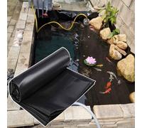 DMCHENGMA Bâche de Bassin en PEHD Noir épais de 5mil, Membrane Pliable pour bassins à koï d'extérieur, préformée, pour Petits bassins, fontaines et Cascades de Jardin.(5x5m)