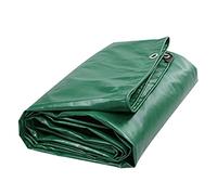 DMCHENGMA Bâche imperméable Robuste 2 m x 3 m/4 m x 5 m/4 m x 6 m/5 m x 5 m en PVC Vert avec œillets renforcés pour Meubles, couvertures polyvalentes au Sol (Personnalisables)(3x3m)