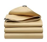 DMCHENGMA Bâche Robuste 2 m x 4 m/3 m x 3 m/3 m x 4 m/3 m x 5 m 500 g/㎡ en PVC épais renforcé, imperméable, avec œillets, pour Camping en Plein air, Beige(1.5x2m)