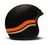 DMD Casque Jet Rétro Noir Sunset (Mat Noir/Orange) Taille: M (57)