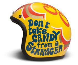 DMD Retro Candy Casque Jet Jaune/Bleu/Rouge XL unisex