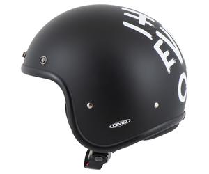 DMD Retro I Hate Everyone Casque Jet Mat/Noir/Blanc S unisex