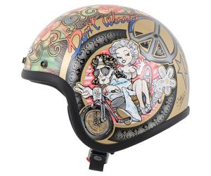 DMD Retro Woodstock Casque Jet Bleu/Rouge/Beige L unisex