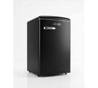 DMDK DKB1 Réfrigérateur de Table Rétro avec Compartiment Congélateur, Noir Mat, 108 L, 89,50 x 55 x 61,50 cm